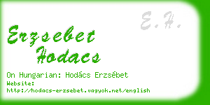 erzsebet hodacs business card